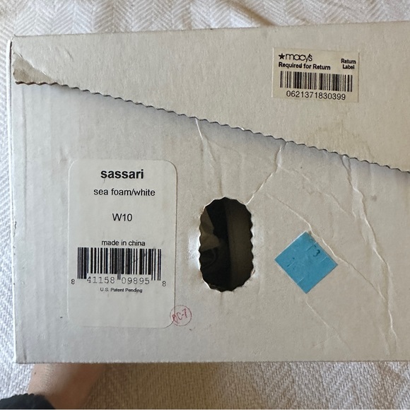 Crocs Sassanian Seafoam Green White Wedge Slide Slip On Sandals 10 With Box - Picture 5 of 5